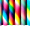 Wholesale 0.7MM Rainbow Holographic Star Shiny Peacock Embossing Faux Leather