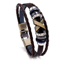 Fashion Jewelry Leather Bracelet Wholesale Punk Rock Bracelet for Men Women