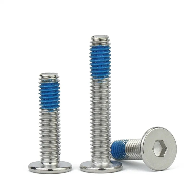 In Stock Carbon Steel/Stainless Steel DIN 7984 Hexagon Socket Thin Head Cap Bolt Nylock Anti-vibration Screw