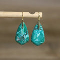 Bohemian Sea Sediment Jasper Earrings for Women 18k Gold Plated Ear Hook Natural Gemstone Earrings Fine Jewelry