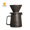 Hand Drip Pour Over Coffee Brewer Ceramic V Shape Cone Dripper Filter Maker Gift Set Matte Black Coffee Dripper