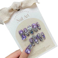 100% Handmade Luxury Manicure False Nails Heavy Industry Series Full Diamonds ABS Material Wearable Removable Design Style
