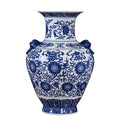 High Quality Blue White Porcelain Art Deco Rustic Vases New Antique Two-Ear Vintage Economical Home Living Room Office Decor