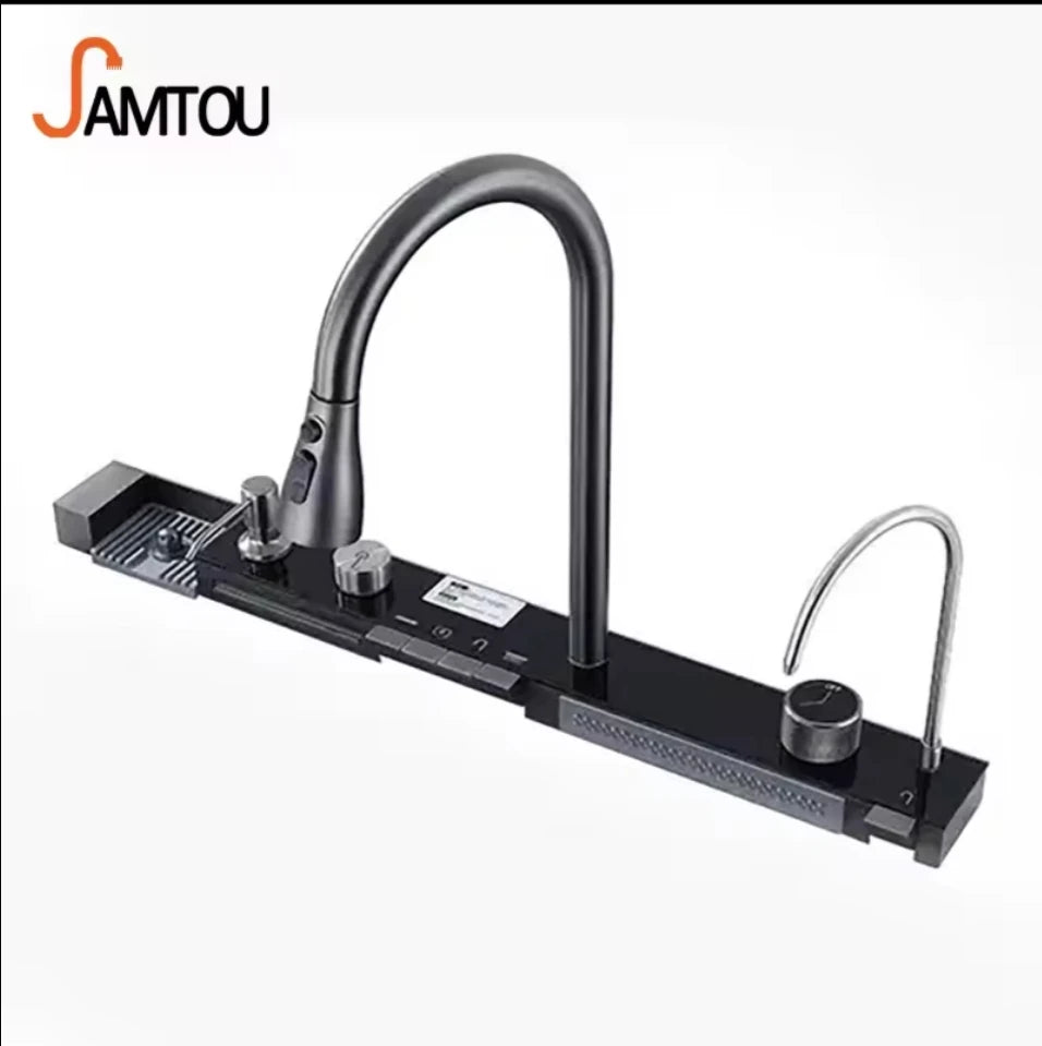 LED Rectangular Black Nano Kitchen Steel 304 Handmade Kitchen Undermount Sink Single Bowl Handmade Kitchen Sink for Farmhouse