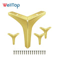 Vt-03.159 Black Metal Legs Furniture Straight Board Triangle Shape Support Sofa Feet Gold Sofa Leg Metal for Bed Cabinet Dresser