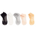 5Pairs/set Wholesale Summer Black Thin Lace Short Socks  Transparent Ladies Invisible Mesh Ankle Socks for Women