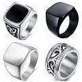 Hot Selling Handsome Mens Favor Totem Punk Rings Cool Atmospheric Stainless Steel Celtic Rings for Men
