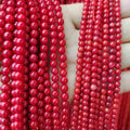 4mm round Gravel Coral Beads for DIY Jewelry 38cm Wholesale Price Shell Bone & Coral Beads for Jewelry Making