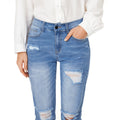 Casual Fashion Women Denim Jeans Ripped Hole Pantalones Stretch Custom Trousers Jeans Ladies Skinny Pencil Jeans Pants