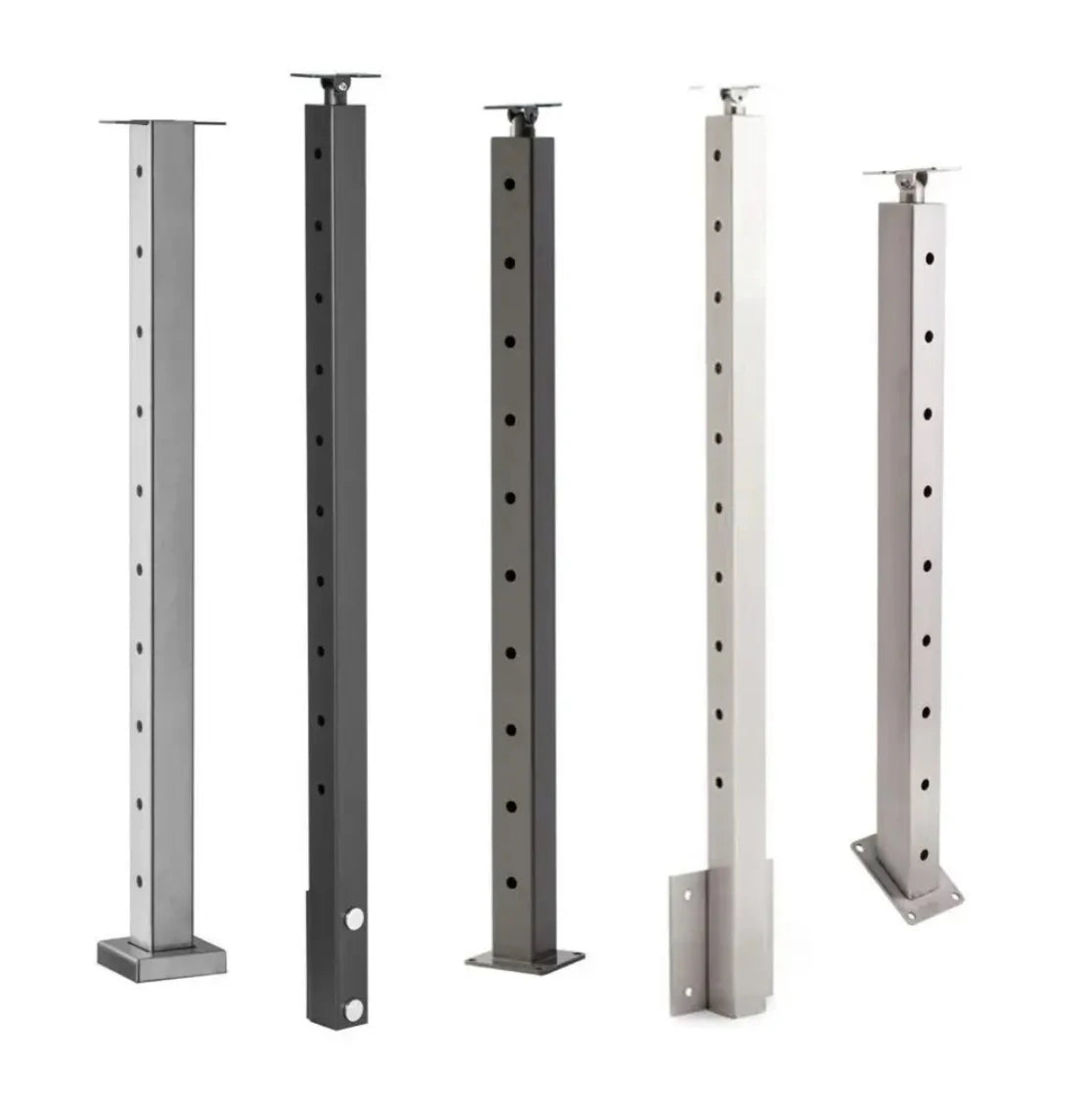 Reilbu Staircase Design Outdoor Aluminum Stainless Steel Cable Wire Post Railing
