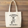 Practical & Reusable Raccoon Pattern Canvas Tote Bag with Retro Style Fun and Unique Gift for Friends Cosmetic Bags