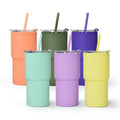 Custom logo 17oz Double Wall Rubber Painting Matte Plastic Regular Tumbler Travel Mug Come With Straws