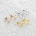 High Quality Simple Ocean Stud Earrings Trendy Stainless Steel Wave Design with Gold Plating Beach Girl Fashion for Ladies Gift