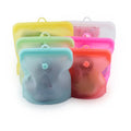 Silicone Food Zip Bag Reusable Fresh-keeping Fruit Vegetable Sealed Bag Leak-proof Silicone Food Storage Bag