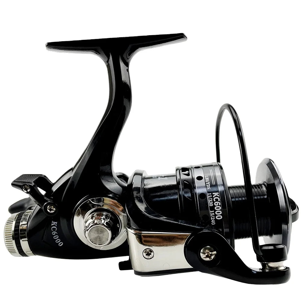 High Speed Double Brake Fishing Wheel 5.2:1 3000-6000 Metal Spool Spinning Reel Molinete Carretilha Pesca Fishing Carp Reel