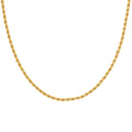 Gemnel Classic 3mm Twisted Rope Chain Women Men Jewelry 925 Silver 18k Gold Necklace