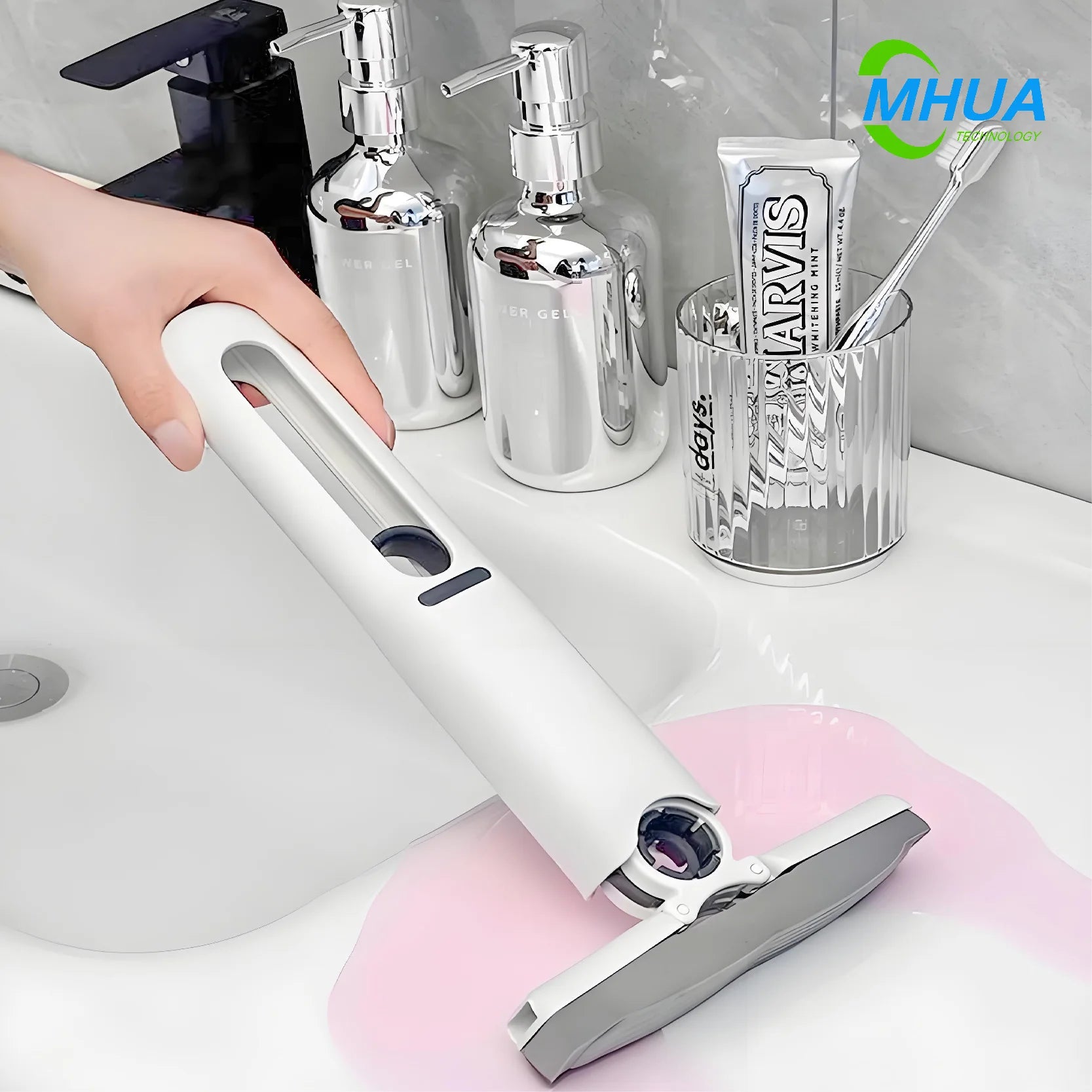 Portable Foldable Mini Home Kitchen Cleaning Mop Sponge Head High Dehydration Rate Lightweight Hand Wash Free Sustainable
