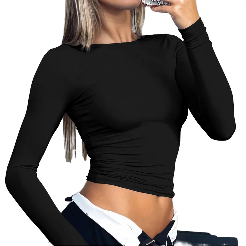 2025 Women Spring T Shirt Seamless Fitness Long Sleeve Tank Crop Top Women Yoga Vest Sports Wear Fitness Yoga Tops for Women
