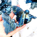 Wholesale Natural Crystal Gemstone Butterfly Angel Crafts Blue Labradorite Butterfly Angel For Gift Decoration