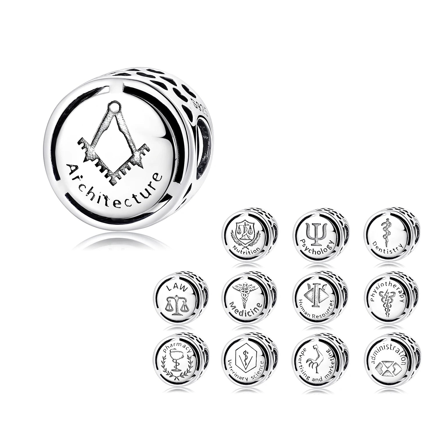 Real 925 Sterling Silver Professional Charm Beads Fit Charms Bracelets Bangles Fashion Jewelry Making Wholesale Lots Bulk
