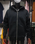 Wholesale Custom logo Zip up Hoodie Mens Oversized Blank Full Zip Hoodie Face 100% Cotton Heavyweight Black Zip up Hoodie Unisex