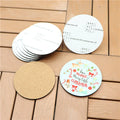 MDFSUB Classic 4mm Thick Round MDF Coaster Non-Slip Wooden Pad/Mat Eco-Friendly Stocked Sublimation 90x90mm