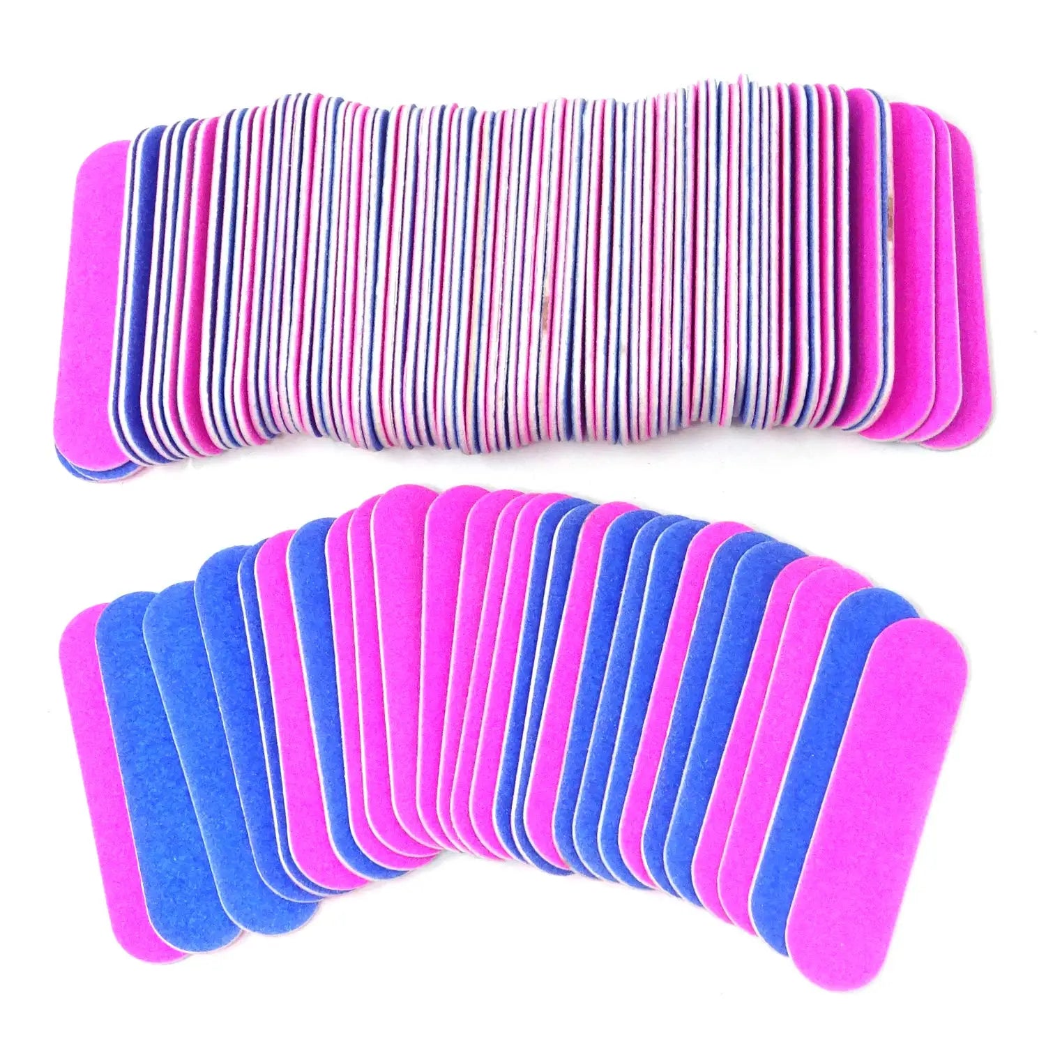 Double Side Nail Files 5cm Mini Wood Sanding Buffer Block Set for Gel Polish Manicure Pedicure Salon NailArt Tool