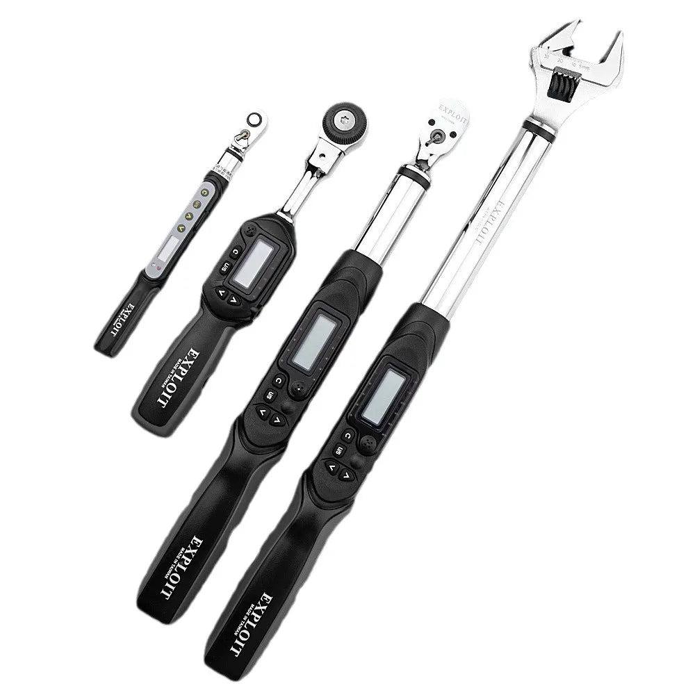EXPLOIT 1/4 Inch Digital Angle Torque Wrench 360 Degree Metric Measurement System Accurate Ratchet Head for Torque Measuring