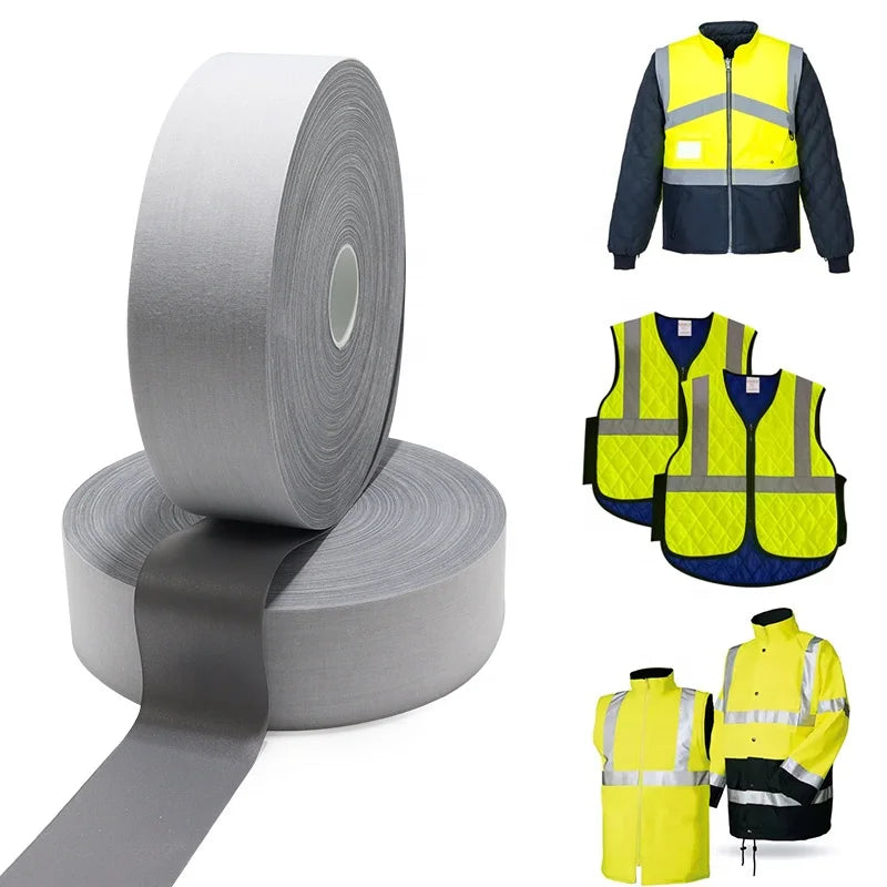 EN20471 TC Silver Reflective Fabric for Warning Safety Clothing and Garments Reflective Tape Material