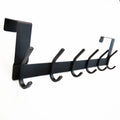 Stainless Steel 304 Over the Door Hook Black 6 Hooks Eco-Friendly Multifunction Coat Rack for Bedroom Clothing