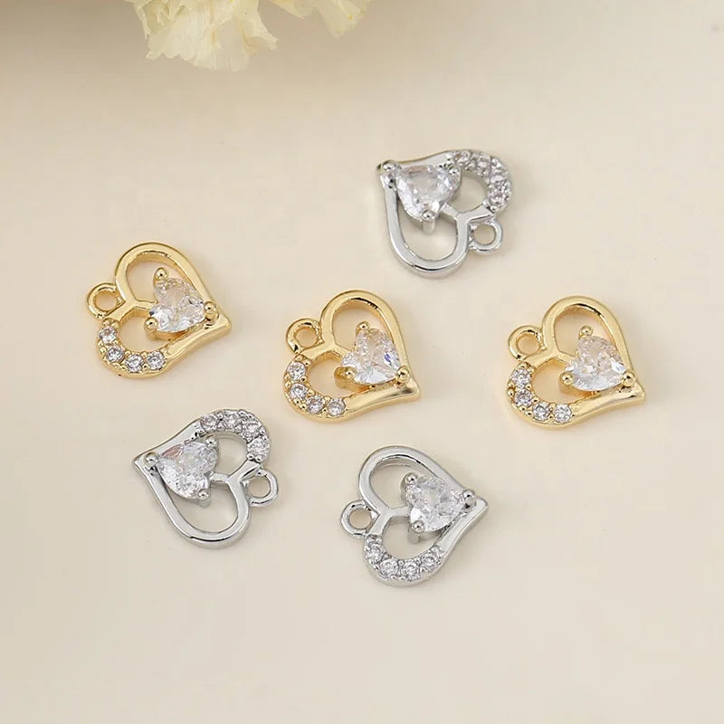 PDANY Ethereal Exuberant Vibrant Pendant Charm Classic Sophisticated Customizable Heart Shape Pendant Charm for Jewelry Making
