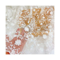 Flower Lace Fabric with Soft Elastic Floral Embroidery Lace Bridal Headdress Mesh Embroidered Lace Fabric for Wedding