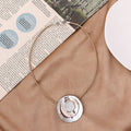 TongLing European Round Pendant Geometric Necklace Bohemian Style Clothing Matching Jewelry Necklace