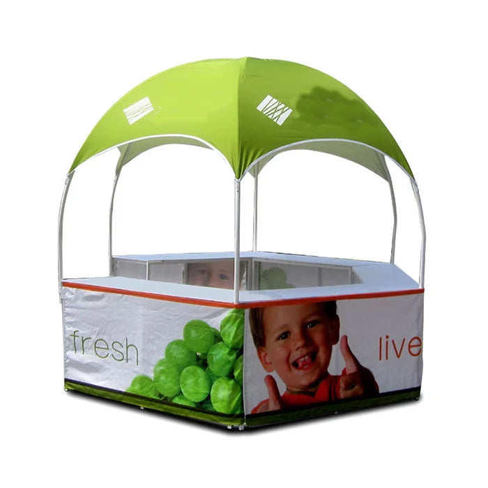 Trade Show Events Advertising Promotional Booth Marquee Custom Printed Logo Outdoor 3x3m Hexagon Kiosk Dome Counter Tent