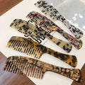 New Retro Simple Tortoiseshell Marble Texture 4 mm Thick Cellulose Acetate Hair Comb Large