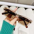 58060 Small Rectangle Black Women's Sunglasses Custom Retro Square Champagne White Glasses Vintage Shades Men