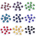 Heart Shape Rhinestone Crystal Glass With Silver Claw Sew on Stone for Clothing Accessories Shoes With DIY Needlework Gem