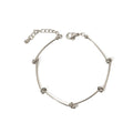 Wholesale Stainless Steel Silver High Polished Twisted Beaded Knotted Friendship Women Bracelets for Daily Wearing