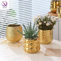 Minimalist Golden Ceramic Vase Creative Decoration Accessories Small Flower Vase for Modern Home Decor