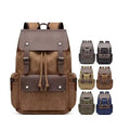 BEARKY Men's Large Capacity Flap-over Shoulder Vintage Backpack Fashionable Zipper Closure for School Outdoor Sports Travel