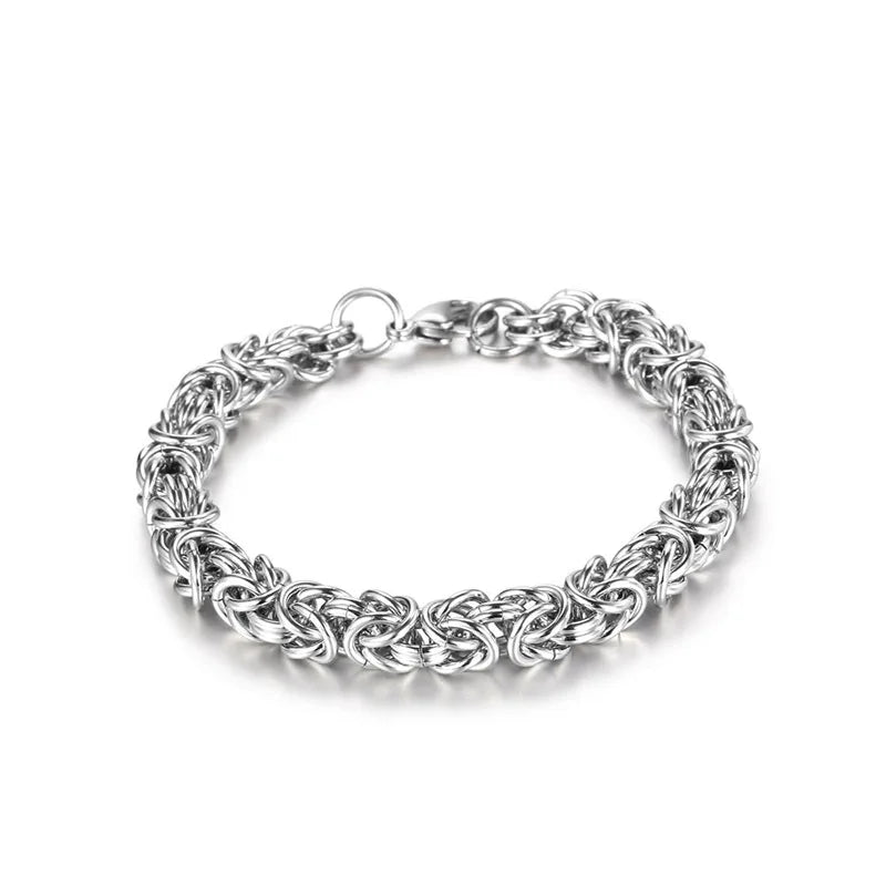 Wholesale Hip Hop 8mm Man Punk Style Stainless Steel Bracelet