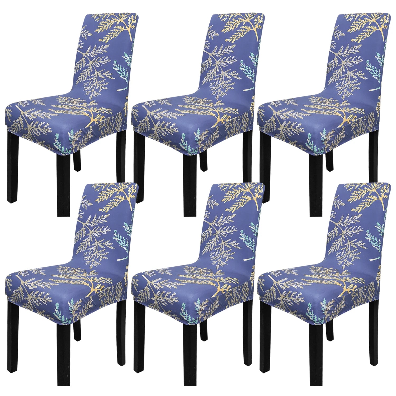 Reador Retailer 6 Pcs Dining Chair Covers Spandex Stretch Slipcovers Chair Protection Covers for Dining Room