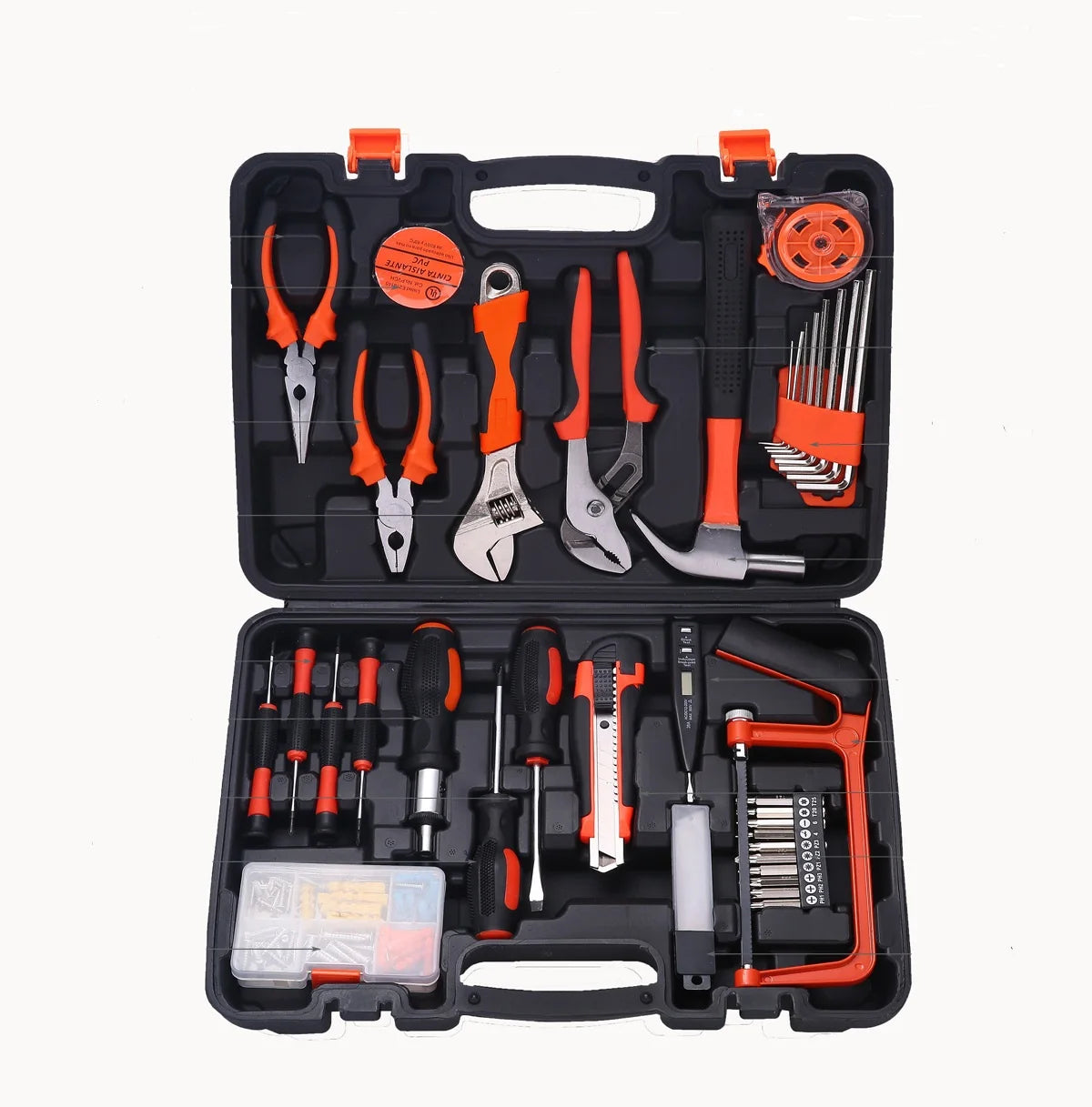 Hot Selling Multifunctional 100-Piece Woodworking Hand Tool Set with Hard Case 1 Set OEM Factory