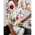 Flower Element Printed Women's Sports Hoodies Autumn Ladies Round Neck Sweater Fashionable and Comfortable Loose Women Hoodies