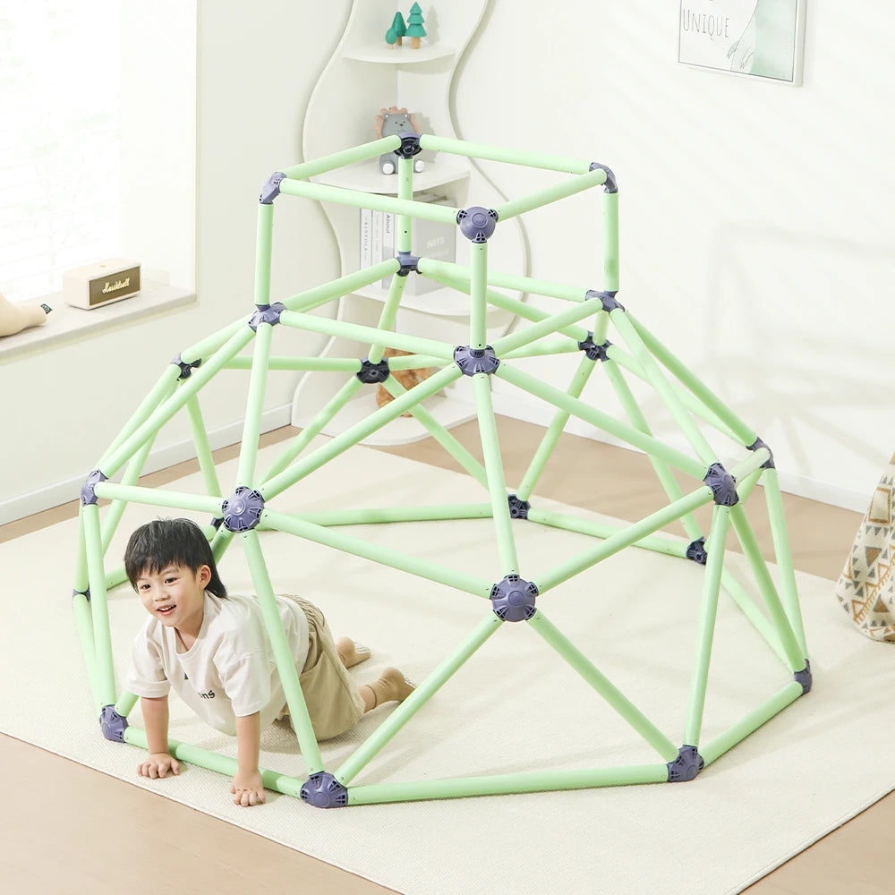 Monkey Bars Climbing Tower 6FT Geometric Dome Climber Play Center Equipment for KidsToddler Indoor Climbing DomeJungle Gym Toy