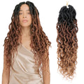 Wave Gypsy Locs Crochet Hair 18 Inch Gypsy Locs Wavy Synthetic Braiding Crochet Braid Hair Gypsy Locs 18 Inch