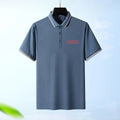 Men's Business Casual Jersey Polo Shirts Short Sleeve Turn-Down Collar Design for Middle-Aged Men's Polo Shirts Luxury