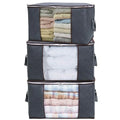Heavy Duty Non-Woven Fabric Storage Bag Foldable Large Capacity Underbed Storage Organizer Bag for Bedding