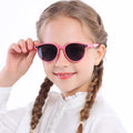 2025 New High Quality Flexible Kids Sunglasses with Gray/Tea Silicone Eyeglass Frame and TAC Polarized Lenses