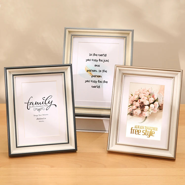 Wholesale Customized Color Wood Picture Frames Multi-Size Table and Hanging Wall Poster Photo Frames